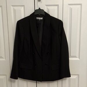 Bar III Women’s Tweed Black Double Breasted Blazer